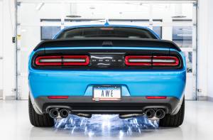 AWE Tuning - AWE Tuning 2015+ Dodge Challenger 6.4L/6.2L SC Track Edition Exhaust - Quad Chrome Silver Tips - 3015-42136 - Image 4