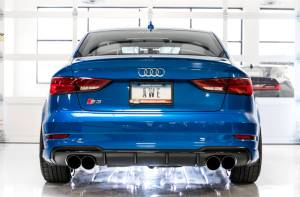 AWE Tuning - AWE Tuning Audi 8V S3 Track Edition Exhaust w/Chrome Silver Tips 102mm - 3015-42142 - Image 5