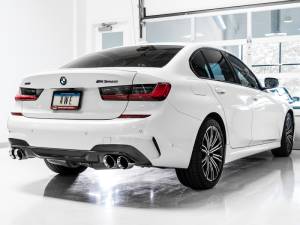 AWE Tuning - AWE Tuning 2019+ BMW M340i (G20) Non-Resonated Touring Edition Exhaust - Quad Chrome Silver Tips - 3015-42148 - Image 7