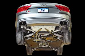 AWE Tuning - AWE Tuning Audi C7 / C7.5 S7 4.0T Touring Edition Exhaust - Diamond Black Tips - 3015-43014 - Image 3