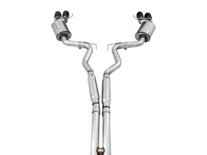 AWE Tuning - AWE Tuning 2018+ Ford Mustang GT (S550) Cat-back Exhaust - Touring Edition (Quad Diamond Black Tips) - 3015-43106 - Image 4