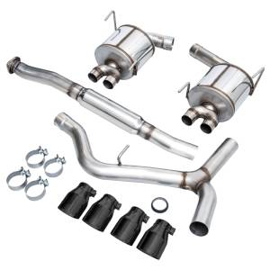 AWE Tuning - AWE Tuning Subaru STI VA / WRX GV / STI GV Sedan Touring Edition Exhaust - Diamond Black Tip (102mm) - 3015-43108 - Image 4