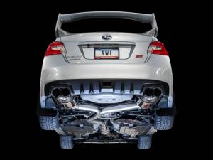 AWE Tuning - AWE Tuning Subaru STI VA / WRX GV / STI GV Sedan Touring Edition Exhaust - Diamond Black Tip (102mm) - 3015-43108 - Image 7