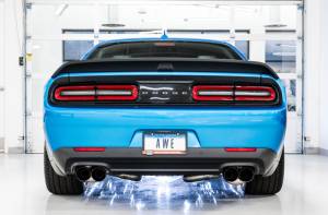 AWE Tuning - AWE Tuning 2015+ Dodge Challenger 6.4L/6.2L SC Track Edition Exhaust - Quad Diamond Black Tips - 3015-43144 - Image 2