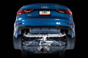 AWE Tuning - AWE Tuning Audi 8V S3 Track Edition Exhaust w/Diamond Black Tips 102mm - 3015-43150 - Image 3