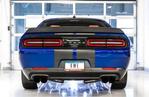 AWE Tuning - AWE Tuning 2017+ Dodge Challenger 5.7L Track Edition Exhaust - Diamond Black Quad Tips - 3015-43152 - Image 2