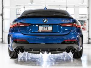 AWE Tuning - AWE Tuning 2019+ BMW M340i (G20) Non-Resonated Touring Edition Exhaust - Quad Diamond Black Tips - 3015-43156 - Image 10