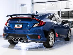 AWE Tuning - AWE Tuning 2016+ Honda Civic Si Touring Edition Exhaust w/Front Pipe & Triple Chrome Silver Tips - 3015-52012 - Image 4