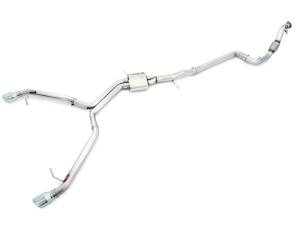 AWE Tuning Audi B9 A4 Track Edition Exhaust Dual Outlet - Chrome Silver Tips (Includes DP) - 3020-32024