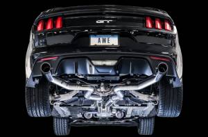 AWE Tuning - AWE Tuning S550 Mustang GT Cat-back Exhaust - Track Edition (Chrome Silver Tips) - 3020-32028 - Image 3