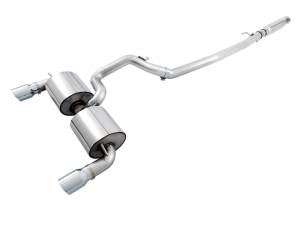 AWE Tuning Ford Focus RS Touring Edition Cat-back Exhaust- Resonated - Chrome Silver Tips - 3020-32036