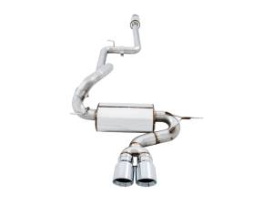 AWE Tuning - AWE Tuning Ford Focus ST Touring Edition Cat-back Exhaust - Resonated - Chrome Silver Tips - 3020-32038 - Image 3