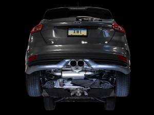 AWE Tuning - AWE Tuning Ford Focus ST Touring Edition Cat-back Exhaust - Resonated - Chrome Silver Tips - 3020-32038 - Image 6