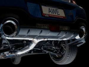 AWE Tuning - AWE Subaru BRZ/ Toyota GR86/ Toyota 86 Track Edition Cat-Back Exhaust- Chrome Silver Tips - 3020-32279 - Image 9