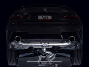 AWE Tuning - AWE 19-23 BMW 330i / 21-23 BMW 430i Base G2X Track Edition Axle Back Exhaust - Chrome Silver - 3020-32429 - Image 9