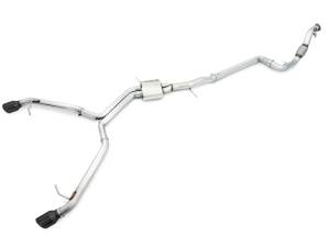 AWE Tuning Audi B9 A4 Track Edition Exhaust Dual Outlet - Diamond Black Tips (Includes DP) - 3020-33026