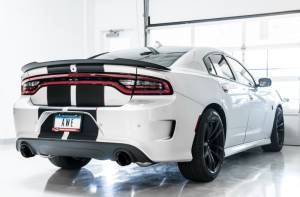 AWE Tuning - AWE Tuning 2015+ Dodge Charger 6.4L/6.2L Non-Resonated Touring Edition Exhaust - Diamond Blk Tips - 3020-33070 - Image 2