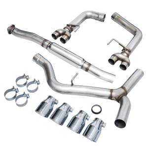 AWE Tuning - AWE Tuning Subaru WRX/STI VA/GV Sedan Track Edition Exhaust - Chrome Silver Tips (102mm) - 3020-42058 - Image 3