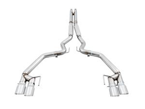 AWE Tuning - AWE Tuning 2018+ Ford Mustang GT (S550) Cat-back Exhaust - Track Edition (Quad Chrome Silver Tips) - 3020-42064 - Image 2