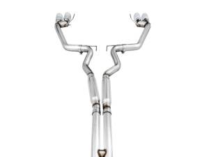 AWE Tuning - AWE Tuning 2018+ Ford Mustang GT (S550) Cat-back Exhaust - Track Edition (Quad Chrome Silver Tips) - 3020-42064 - Image 3