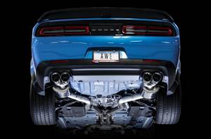 AWE Tuning - AWE Tuning 2015+ Dodge Challenger 6.4L/6.2L Non-Resonated Touring Edition Exhaust - Quad Silver Tips - 3020-42074 - Image 5