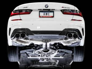 AWE Tuning - AWE Tuning 2019+ BMW M340i (G20) Track Edition Exhaust - Quad Chrome Silver Tips - 3020-42078 - Image 7