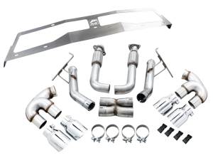 AWE Tuning - AWE Tuning 2020 Chevrolet Corvette (C8) Track Edition Exhaust - Quad Chrome Silver Tips - 3020-42080 - Image 4