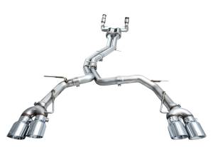 AWE Tuning - AWE Tuning 19-23 Audi C8 S6/S7 2.9T V6 AWD Track Edition Exhaust - Chrome Silver Tips - 3020-42101 - Image 2