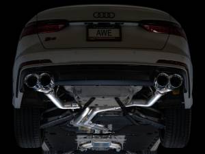 AWE Tuning - AWE Tuning 19-23 Audi C8 S6/S7 2.9T V6 AWD Track Edition Exhaust - Chrome Silver Tips - 3020-42101 - Image 14