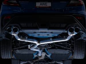 AWE Tuning - AWE Tuning 2022+ VB Subaru WRX Track Edition Exhaust - Chrome Silver Tips - 3020-42979 - Image 11