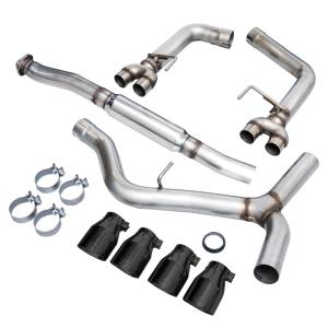 AWE Tuning - AWE Tuning Subaru WRX/STI VA/GV Sedan Track Edition Exhaust - Diamond Black Tips (102mm) - 3020-43066 - Image 3