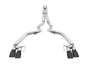 AWE Tuning - AWE Tuning 2018+ Ford Mustang GT (S550) Cat-back Exhaust - Track Edition (Quad Diamond Black Tips) - 3020-43072 - Image 2