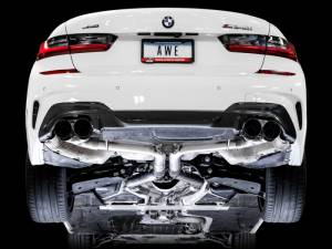 AWE Tuning - AWE Tuning 2019+ BMW M340i (G20) Track Edition Exhaust - Quad Diamond Black Tips - 3020-43085 - Image 6