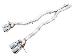 AWE Track Edition Catback Exhaust for BMW G8X M3/M4 - Chrome Silver Tips - 3020-43482