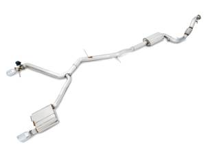 AWE Tuning Audi B9 A4 SwitchPath Exhaust Dual Outlet - Chrome Silver Tips (Includes DP and Remote) - 3025-32014