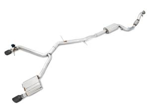 AWE Tuning Audi B9 A4 SwitchPath Exhaust Dual Outlet - Diamond Black Tips (Includes DP and Remote) - 3025-33014