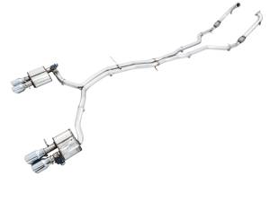 AWE Tuning Audi B9 S4 SwitchPath Exhaust - Non-Resonated (Silver 102mm Tips) - 3025-42030