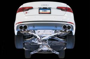 AWE Tuning - AWE Tuning Audi B9 S4 SwitchPath Exhaust - Non-Resonated (Silver 102mm Tips) - 3025-42030 - Image 3