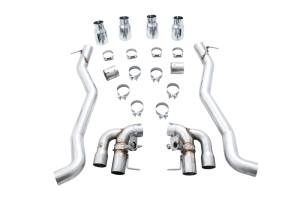 AWE Tuning 18-19 BMW M5 (F90) 4.4T AWD SwitchPath Axle-back Exhaust - Chrome Silver Tips - 3025-42061