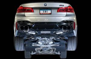 AWE Tuning - AWE Tuning 18-19 BMW M5 (F90) 4.4T AWD SwitchPath Cat-back Exhaust - Chrome Silver Tips - 3025-42062 - Image 3