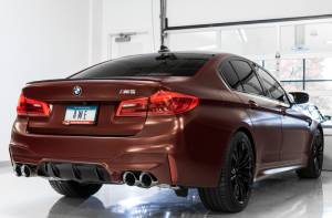 AWE Tuning - AWE Tuning 18-19 BMW M5 (F90) 4.4T AWD SwitchPath Axle-back Exhaust - Diamond Black Tips - 3025-43065 - Image 3