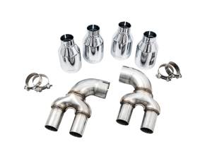 AWE Tuning 2019+ BMW M340i (G20) OE-Config-To-Quad Tip Conversion Kit - Chrome Silver Tip - 3810-42018