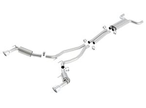 Borla 10-13 Chevy Camaro SS 6.2L V8 Single RoundTip Split Rear Exit S-Type Catback Exhaust - 1014031