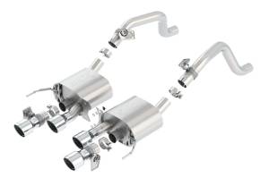 Borla - Borla 14-15 Chevy Corvette C7 6.2L RWD w/AFM &NPP ATAK-Type Dual Rd Rolled Center Rear Exit Exhaust - 11856 - Image 2