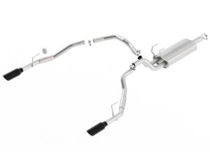 Borla 09-17 Dodge Ram 1500 5.7L V8 3in to Dual 2.5in Single Round Rolled Angle-Cut S-type Exhaust - 140308BC