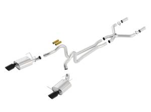 Borla 13-14 Mustang GT/Boss 302 5.0L V8 RWD Single Split Rear Exit ATAK Black Chrome CB Exhaust - 140516BC