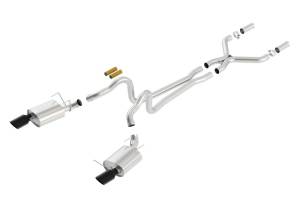 Borla - Borla 13-14 Mustang GT/Boss 302 5.0L V8 RWD Single Split Rear Exit ATAK Black Chrome CB Exhaust - 140516BC - Image 2