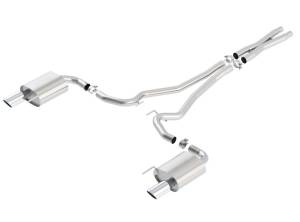 Borla S-Type Cat-Back 15-17 Ford Mustang GT 5.0L V8 MT/AT 2.5in pipe 4in tip - 140590