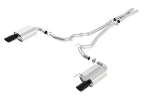 Borla - Borla Atak S Cat-Back 15-17 Ford Mustang GT 5.0L V8 MT/AT 2.5in pipe 4in tip (Black Chrome) - 140591BC - Image 2