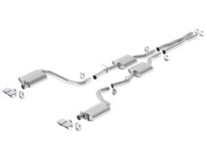 Borla 15-16 Dodge Challenger R/T 5.7L Dual Rectangle Angle Cut Dual Split Rear Exit S-Type Exhaust - 140627